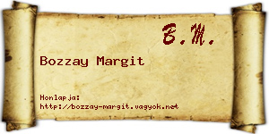 Bozzay Margit névjegykártya